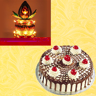 "Cake and Diyas - code C06 - Click here to View more details about this Product